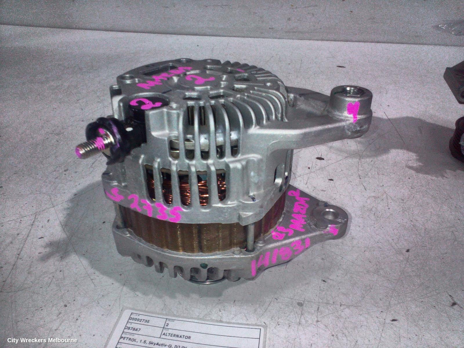 MAZDA 2 ALTERNATOR, PETROL, 1.5, SKYACTIV-G, DJ/DL, 11/2019 ONWARDS