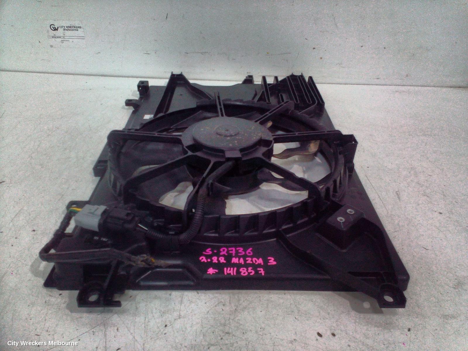 MAZDA 3 FAN, RADIATOR FAN, PETROL, 2.0, SKYACTIV G/E-SKYACTIV G, BP, 03/2019 ONWARDS