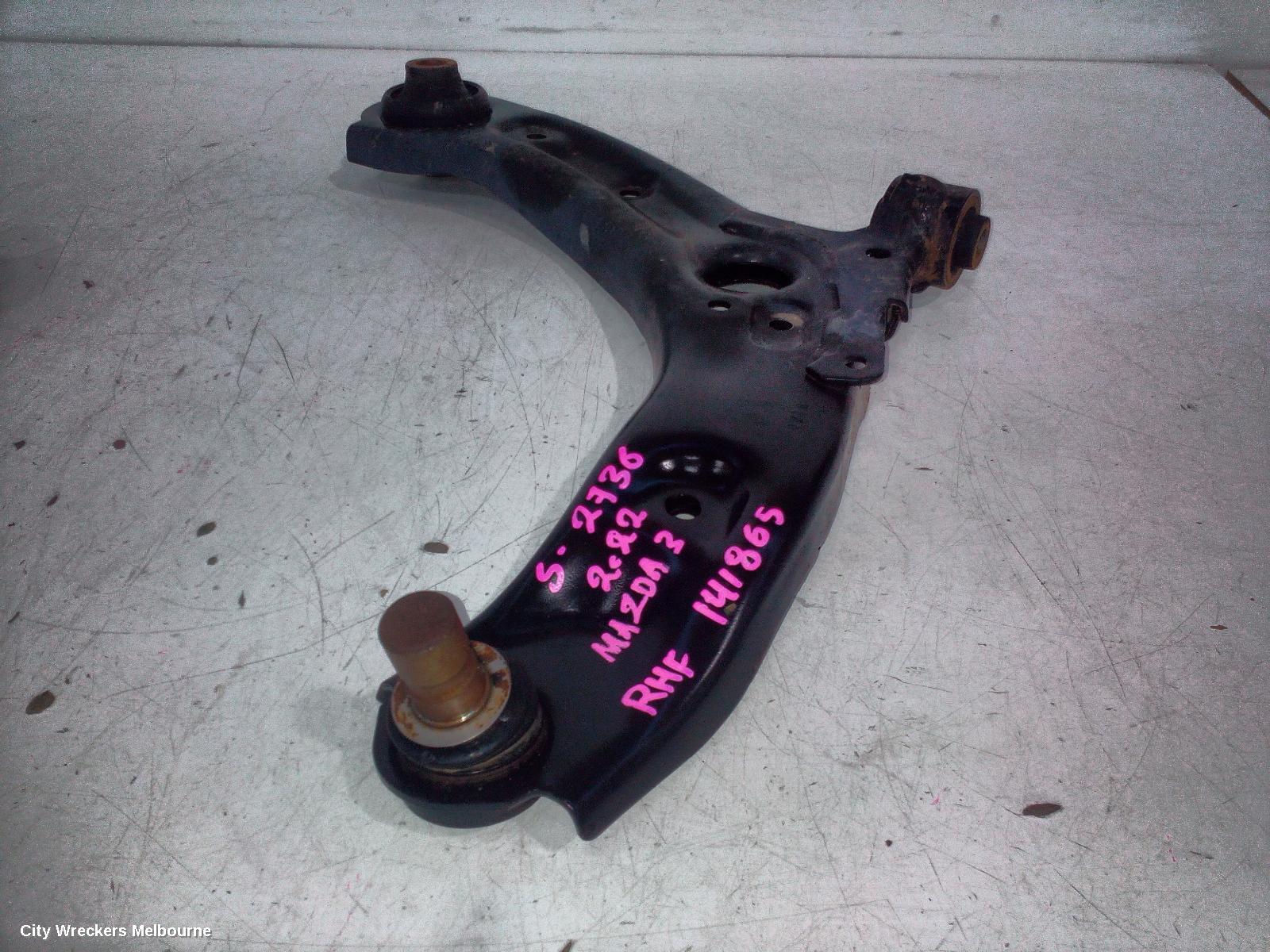 MAZDA 3 RIGHT FRONT LOWER CONTROL ARM, BP, SEDAN/HATCH, 03/2019 ONWARDS