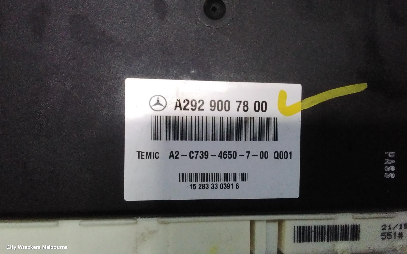 MERCEDES GLE CLASS, C292/W166 06/2015 - 04/2019, P/N A292 900 78 00 MERCEDES GLE PNEUMATIC SUSPENSION MODULE,    LOCATED ON RIGHT REAR QUARTER PANEL : 141899