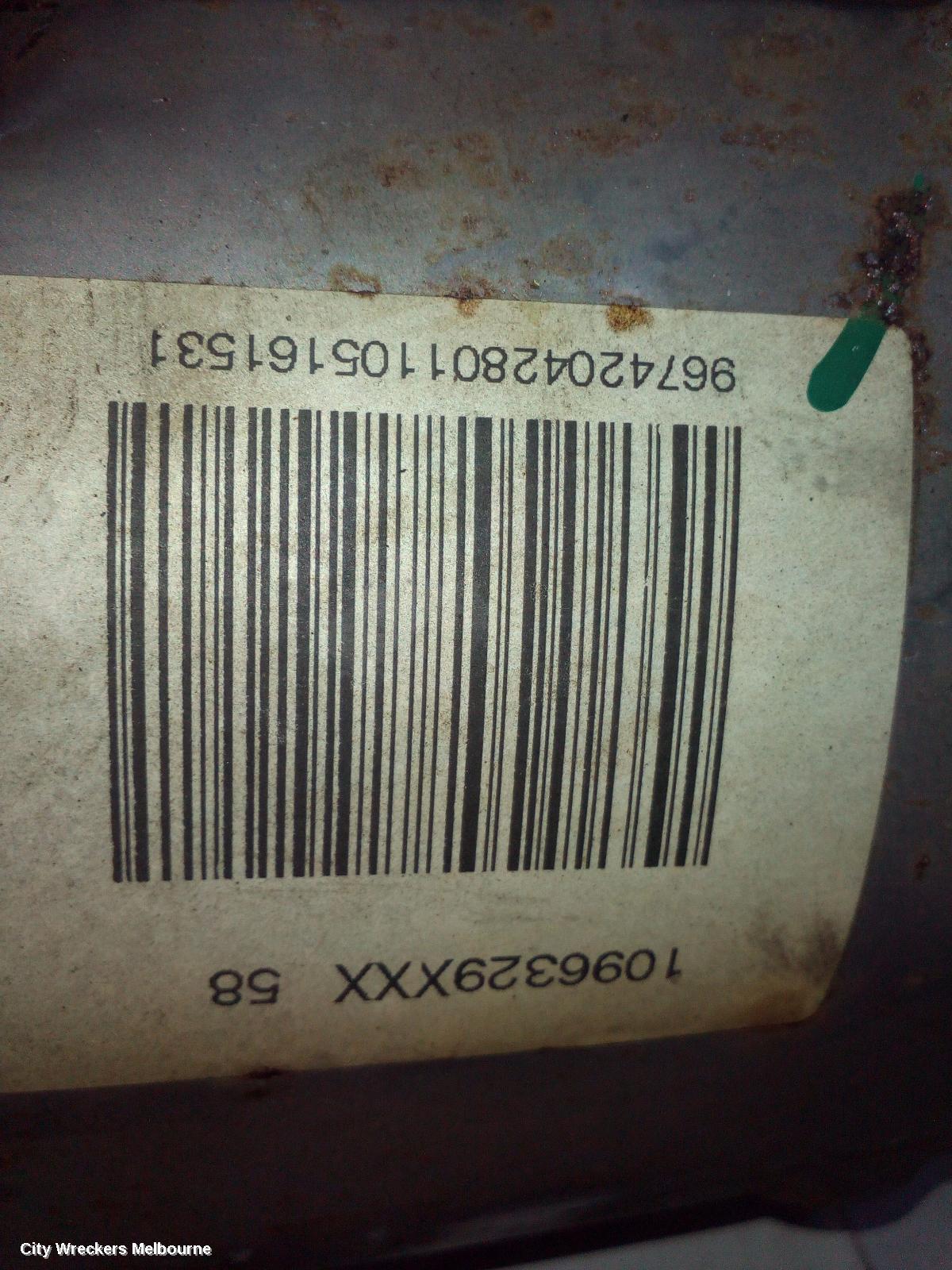PEUGEOT 4007 PARTICULATE FILTER/DPF, GS, 10/2009 - 08/2013