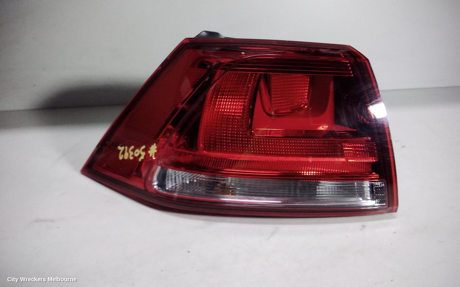 VOLKSWAGEN GOLF LEFT TAILLIGHT, GEN 7, HATCH, 03/2013 - 03/2017