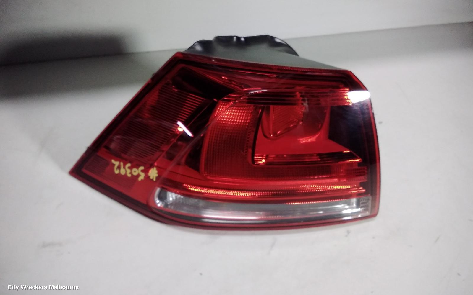 VOLKSWAGEN GOLF LEFT TAILLIGHT, GEN 7, HATCH, 03/2013 - 03/2017
