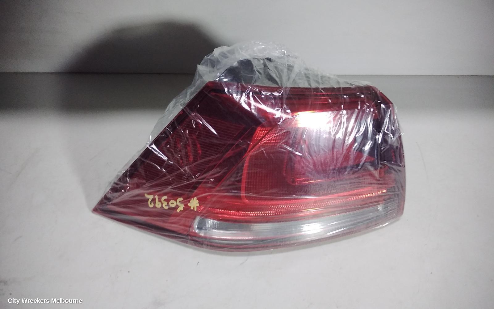 VOLKSWAGEN GOLF LEFT TAILLIGHT, GEN 7, HATCH, 03/2013 - 03/2017