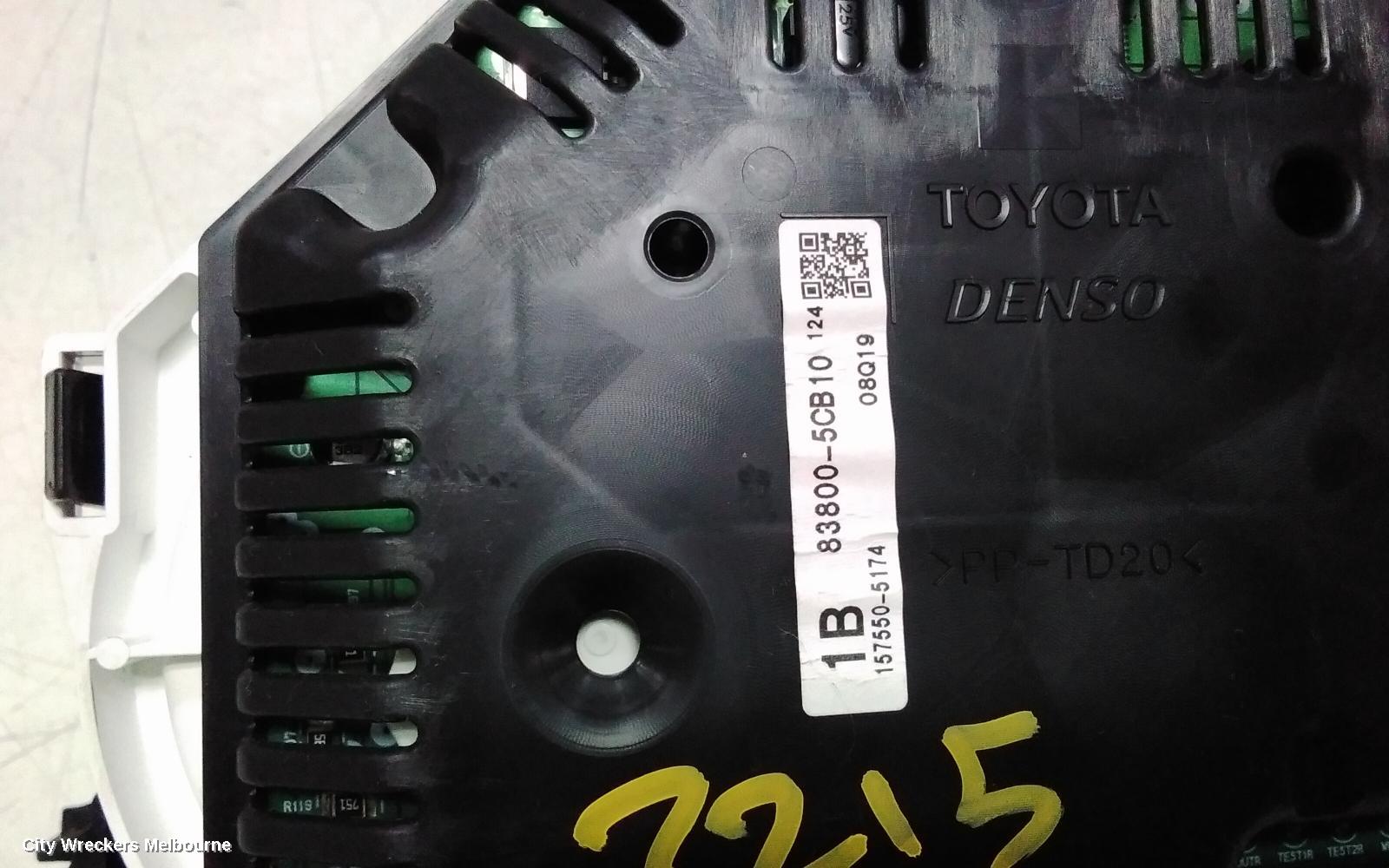 TOYOTA YARIS INSTRUMENT CLUSTER, AUTO T/M, NCP13#, 08/2011 - 06/2014