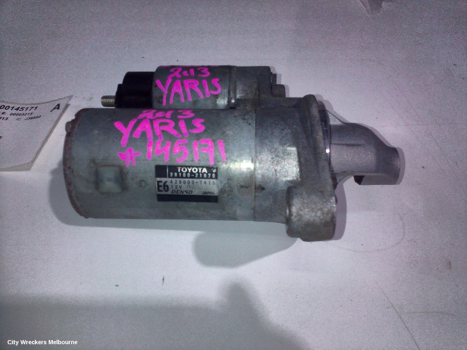 TOYOTA YARIS STARTER, 1.3, 2NZ, NCP13#, 08/2011 - 01/2020