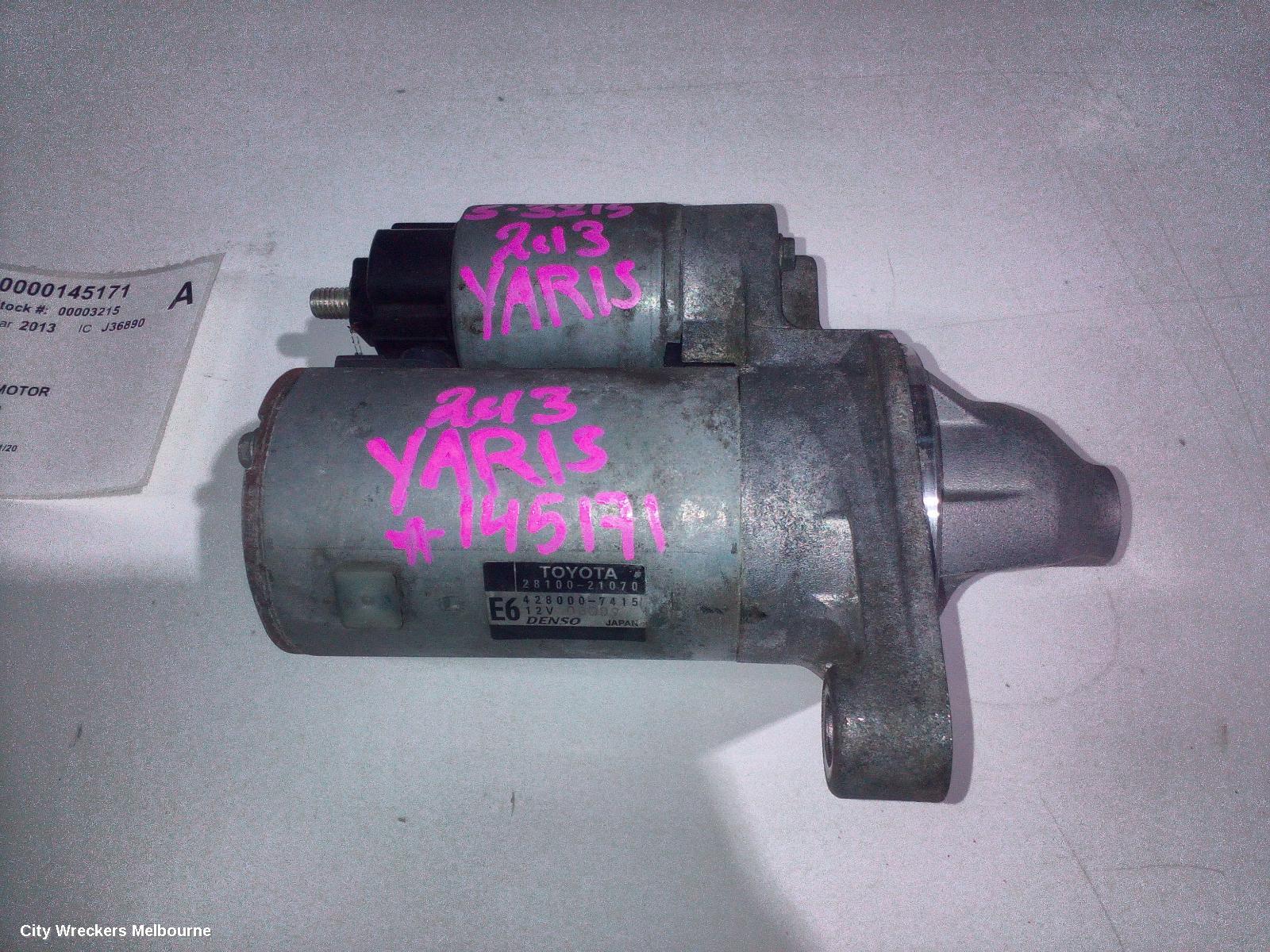 TOYOTA YARIS STARTER, 1.3, 2NZ, NCP13#, 08/2011 - 01/2020