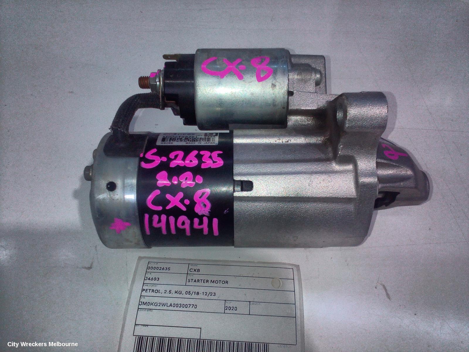 MAZDA CX8 STARTER, PETROL, 2.5, KG, 05/2018 - 12/2023