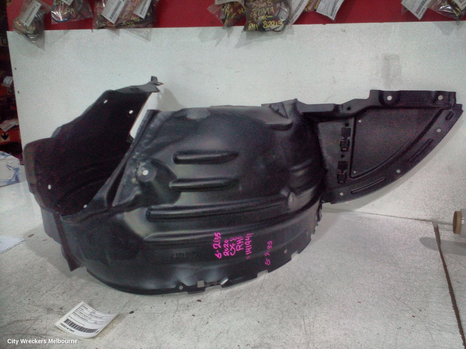 MAZDA CX8 RIGHT GUARD LINER, KG, FRONT, 05/2018 - 12/2023