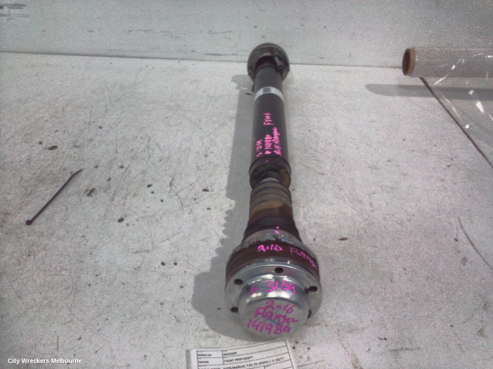 FORD RANGER FRONT PROP SHAFT, 2.2/3.2, DIESEL, AUTO/MANUAL T/M, PX SERIES 1-3, 06/2011 - 04/2022