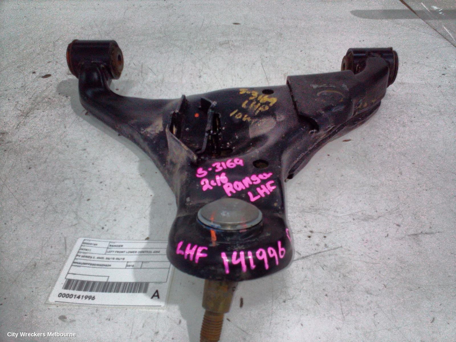 FORD RANGER LEFT FRONT LOWER CONTROL ARM, PX SERIES 2, 4WD, 06/2015 - 06/2018
