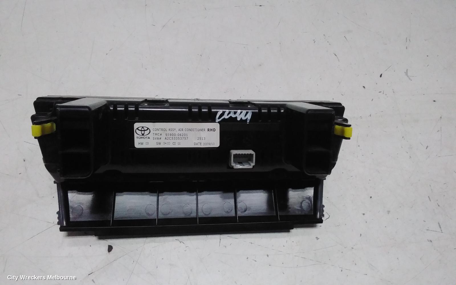 TOYOTA AURION HEATER/AC CONTROLS, GSV40R, STANDARD, 10/2006 - 03/2012