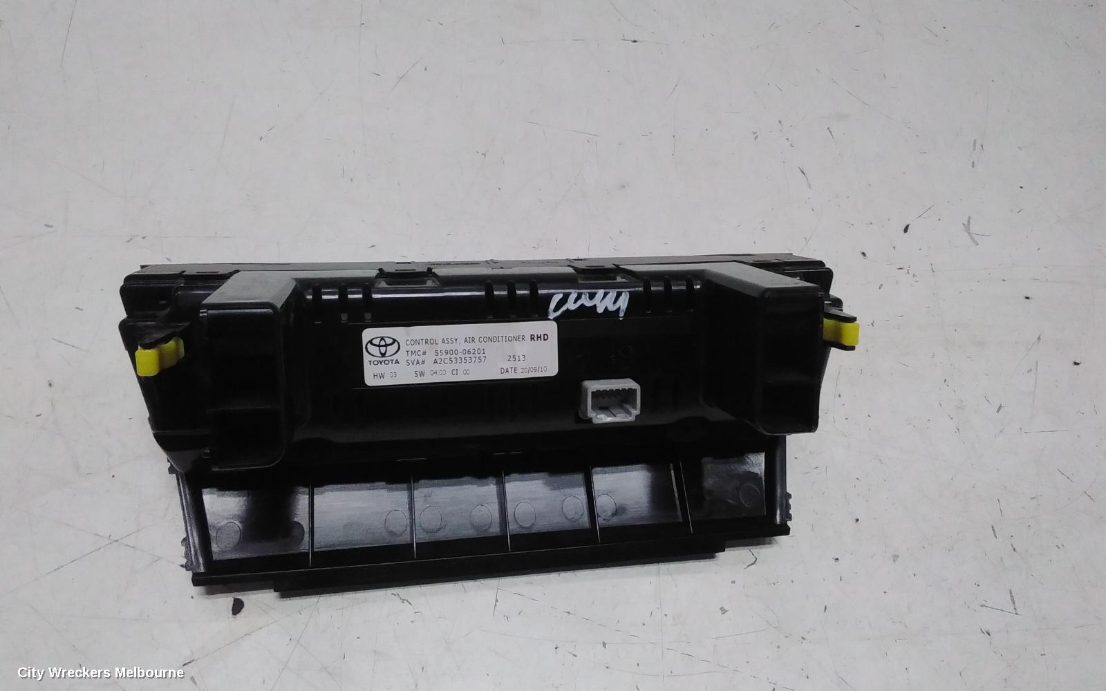 TOYOTA AURION HEATER/AC CONTROLS, GSV40R, STANDARD, 10/2006 - 03/2012