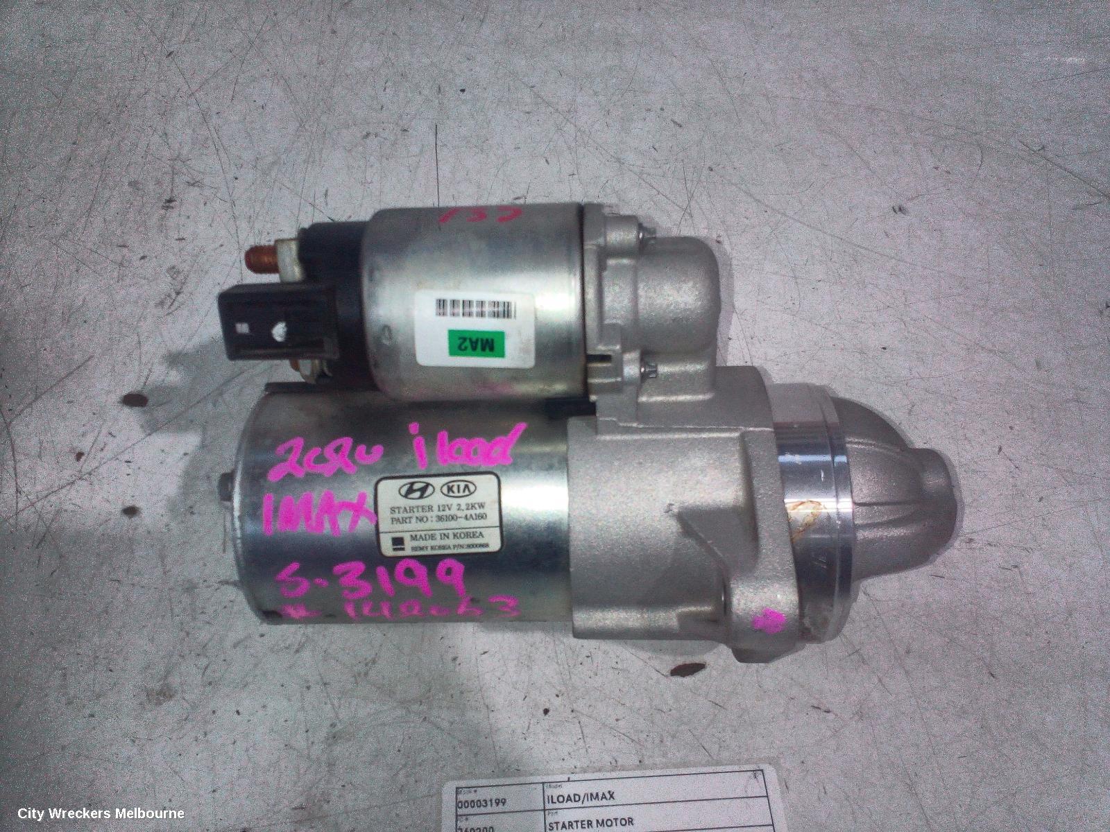 HYUNDAI ILOAD/IMAX STARTER, DIESEL, 2.5, TURBO, AUTO T/M TYPE, TQ, 04/2012 - 03/2021