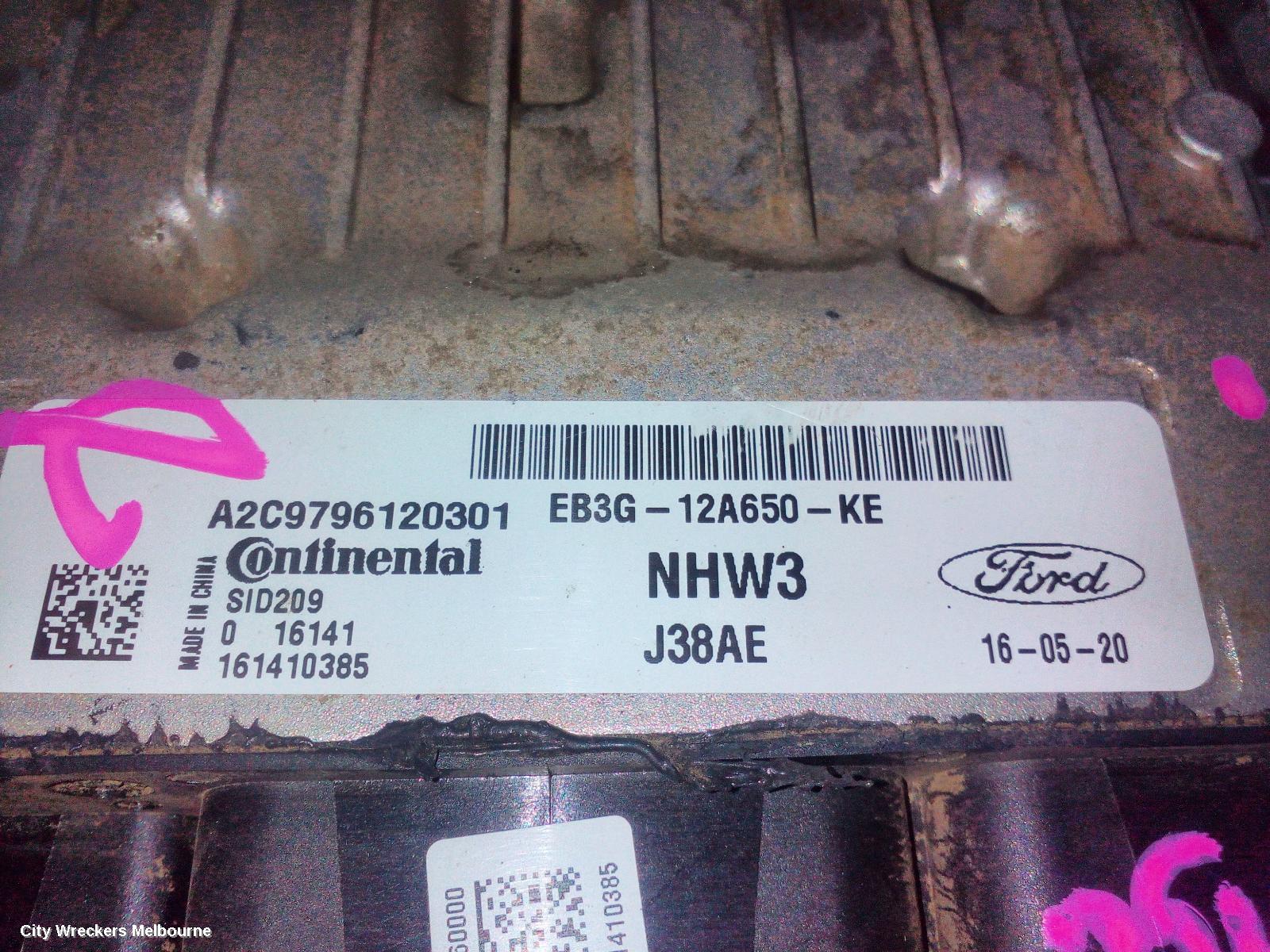 FORD RANGER ECU, PX SERIES 2-3, ENGINE ECU, 3.2, P5AT, DIESEL, ECU ONLY, P/N EB3G12A650KE, 06/2015 - 04/2022