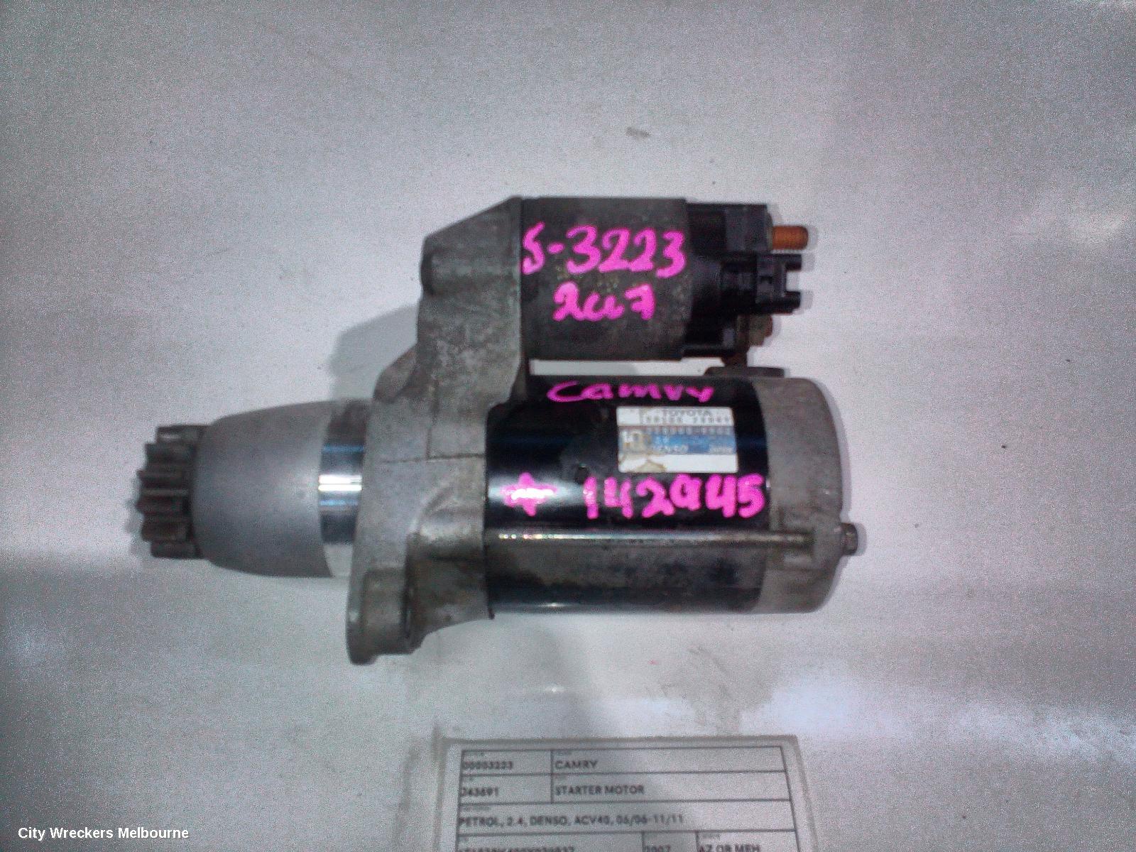 TOYOTA CAMRY STARTER, PETROL, 2.4, DENSO, ACV40, 06/2006 - 11/2011