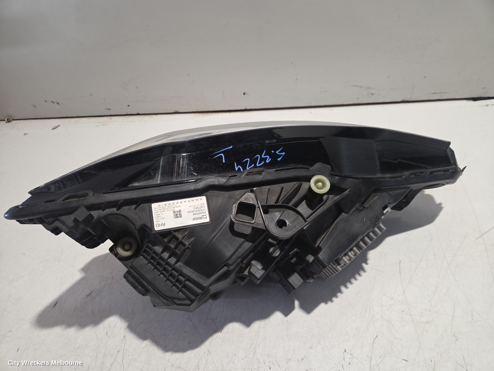 POLESTAR 2 LEFT HEADLAMP, 534, W/ MATRIX LED TYPE, 08/2021 ONWARDS