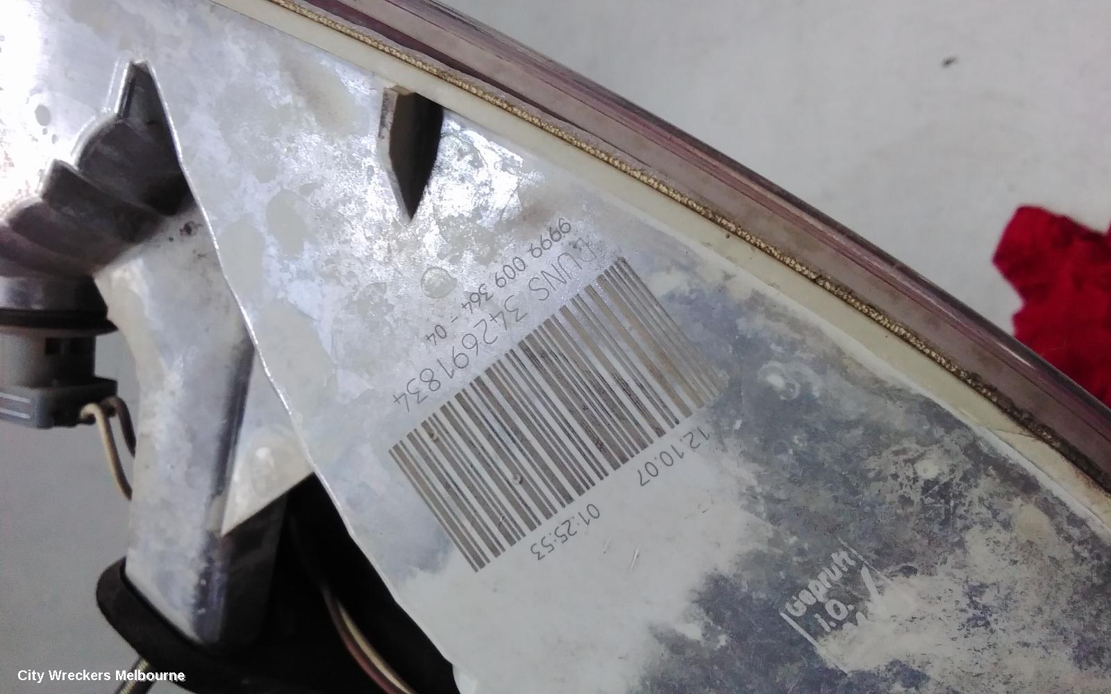 HOLDEN ASTRA RIGHT TAILLIGHT, AH, CABRIO, 11/2006 - 08/2009