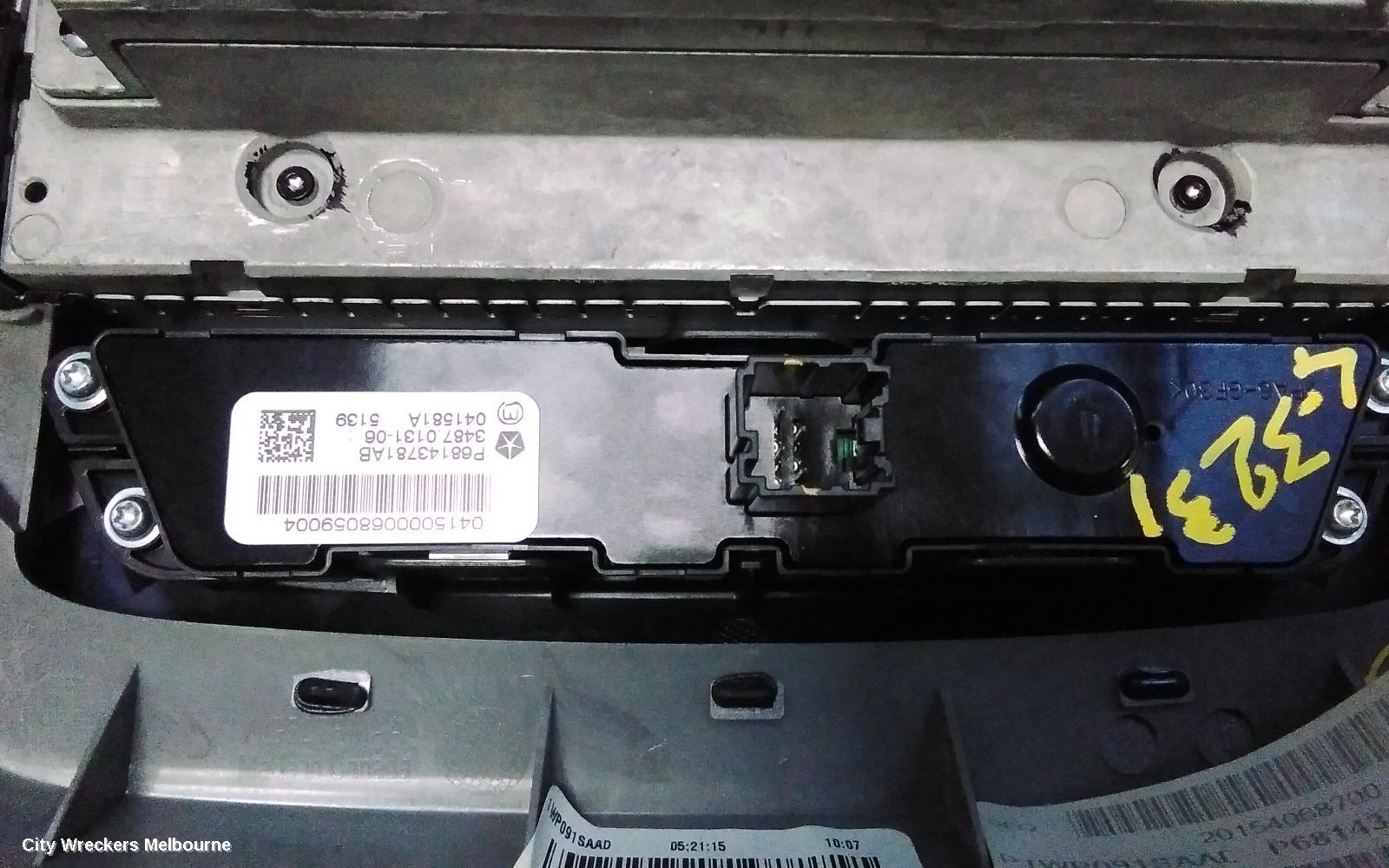 JEEP CHEROKEE RADIO/CD/DVD/SAT/TV, KL, HEAD UNIT, W/ DISPLAY UNIT, 5IN, NON SAT NAV TYPE, 02/2014 - 03/2018