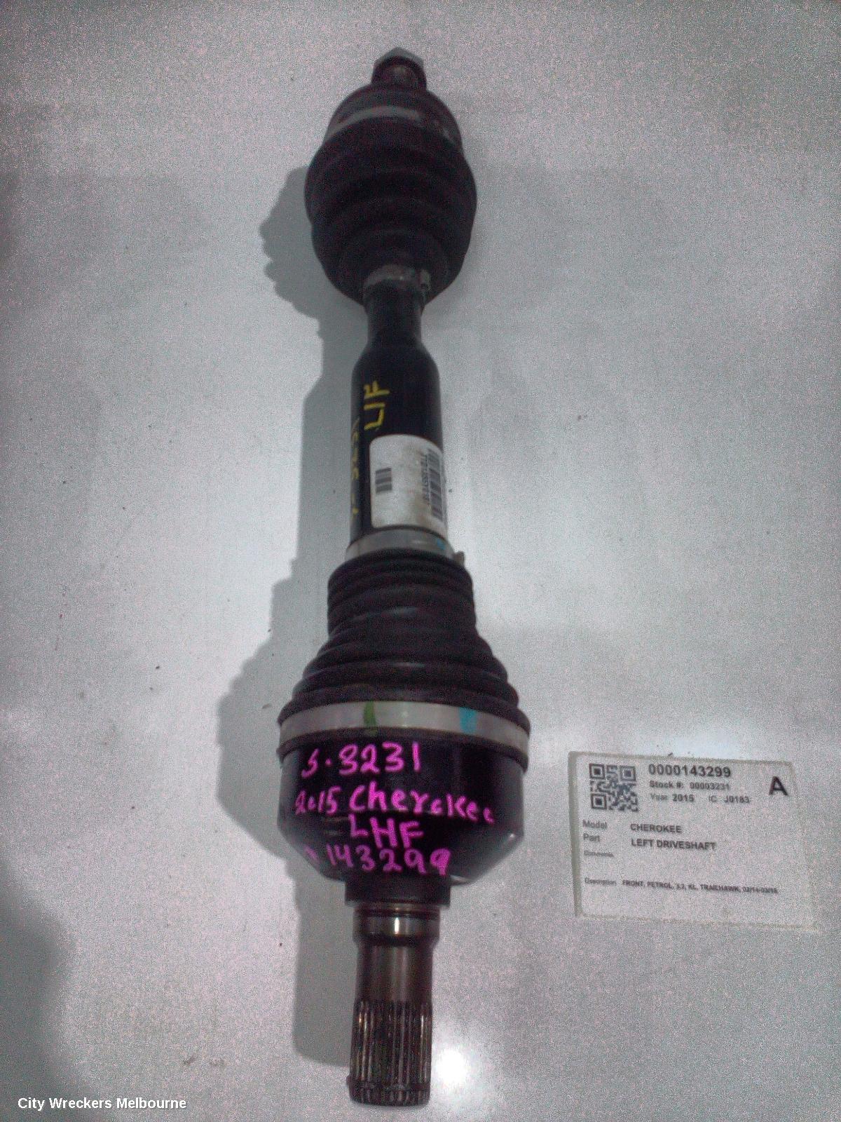 JEEP CHEROKEE LEFT DRIVESHAFT, FRONT, PETROL, 3.2, KL, TRAILHAWK, 02/2014 - 03/2018