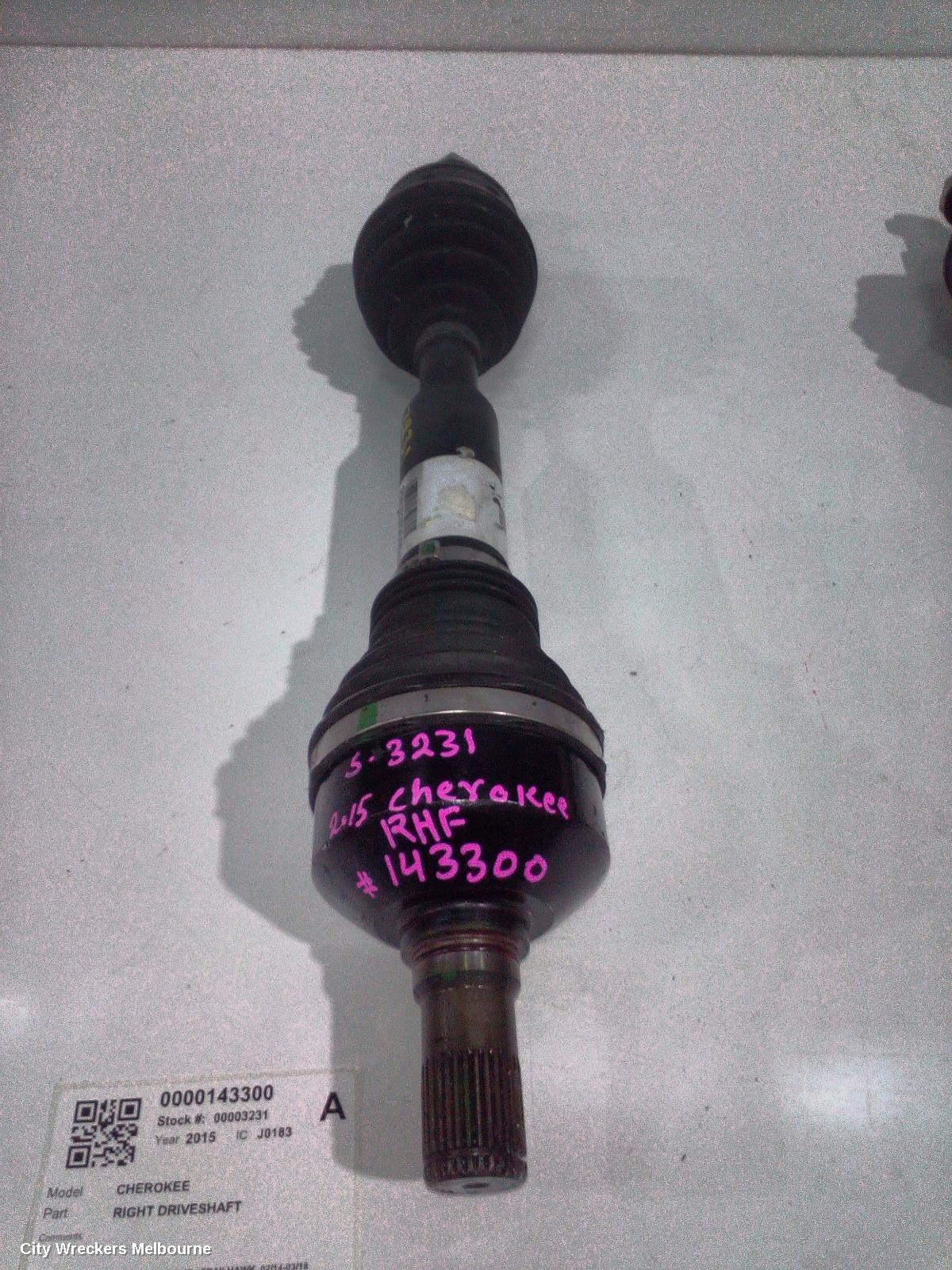 JEEP CHEROKEE RIGHT DRIVESHAFT, FRONT, PETROL, 3.2, KL, TRAILHAWK, 02/2014 - 03/2018