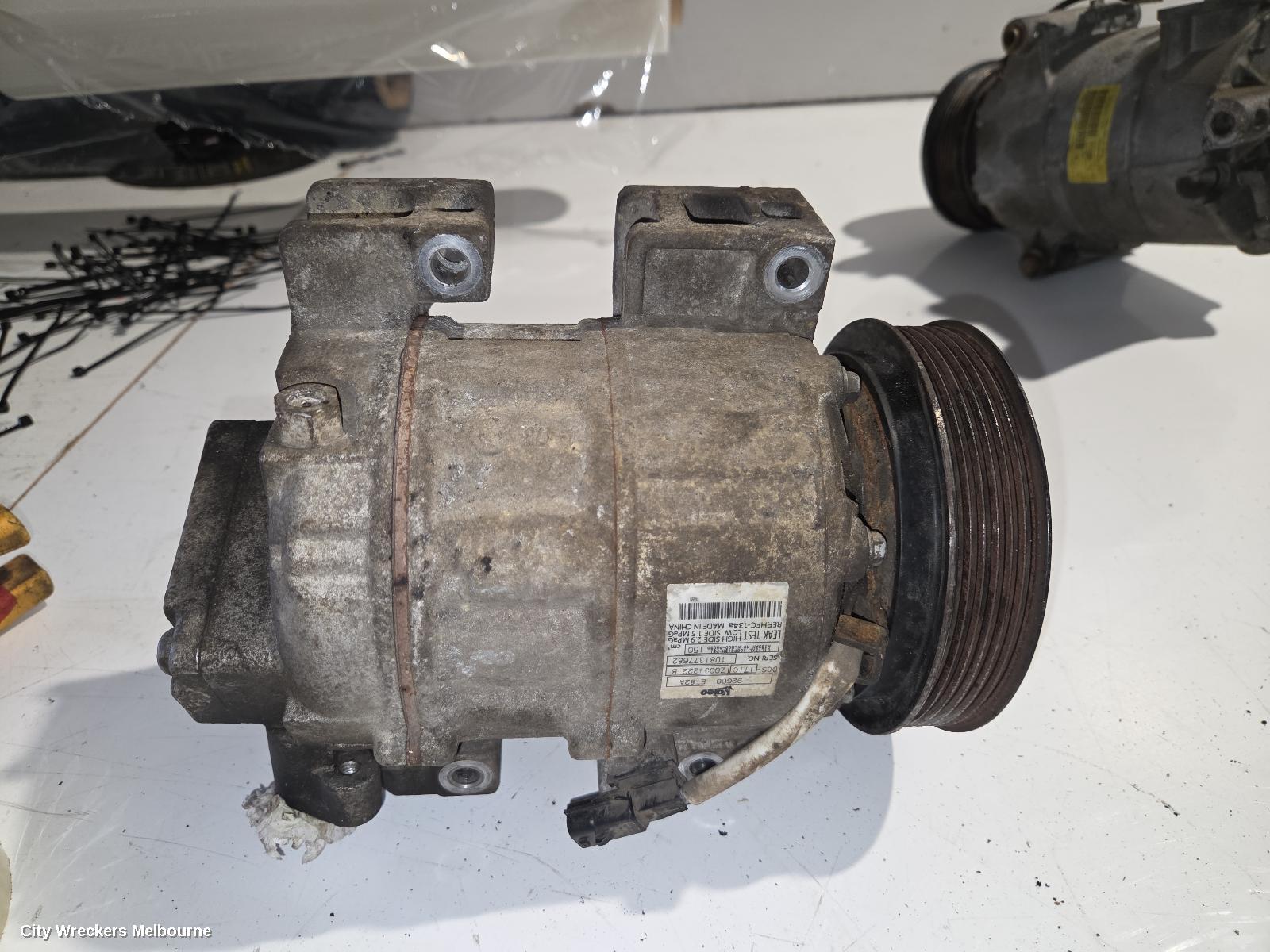 NISSAN XTRAIL A/C COMPRESSOR, T31, 2.5, PETROL, 1 PLUG (2 WIRE TYPE), 09/2007 - 12/2013