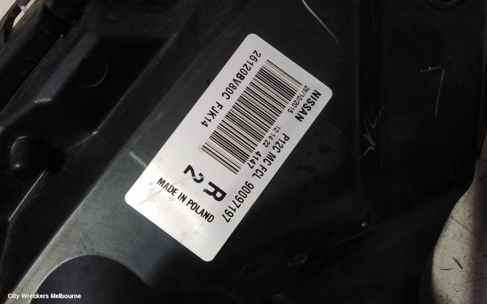 NISSAN JUKE RIGHT INDICATOR/FOG/SIDE, CORNER LAMP, F15, LENS# 3468, 01/2015 - 12/2019