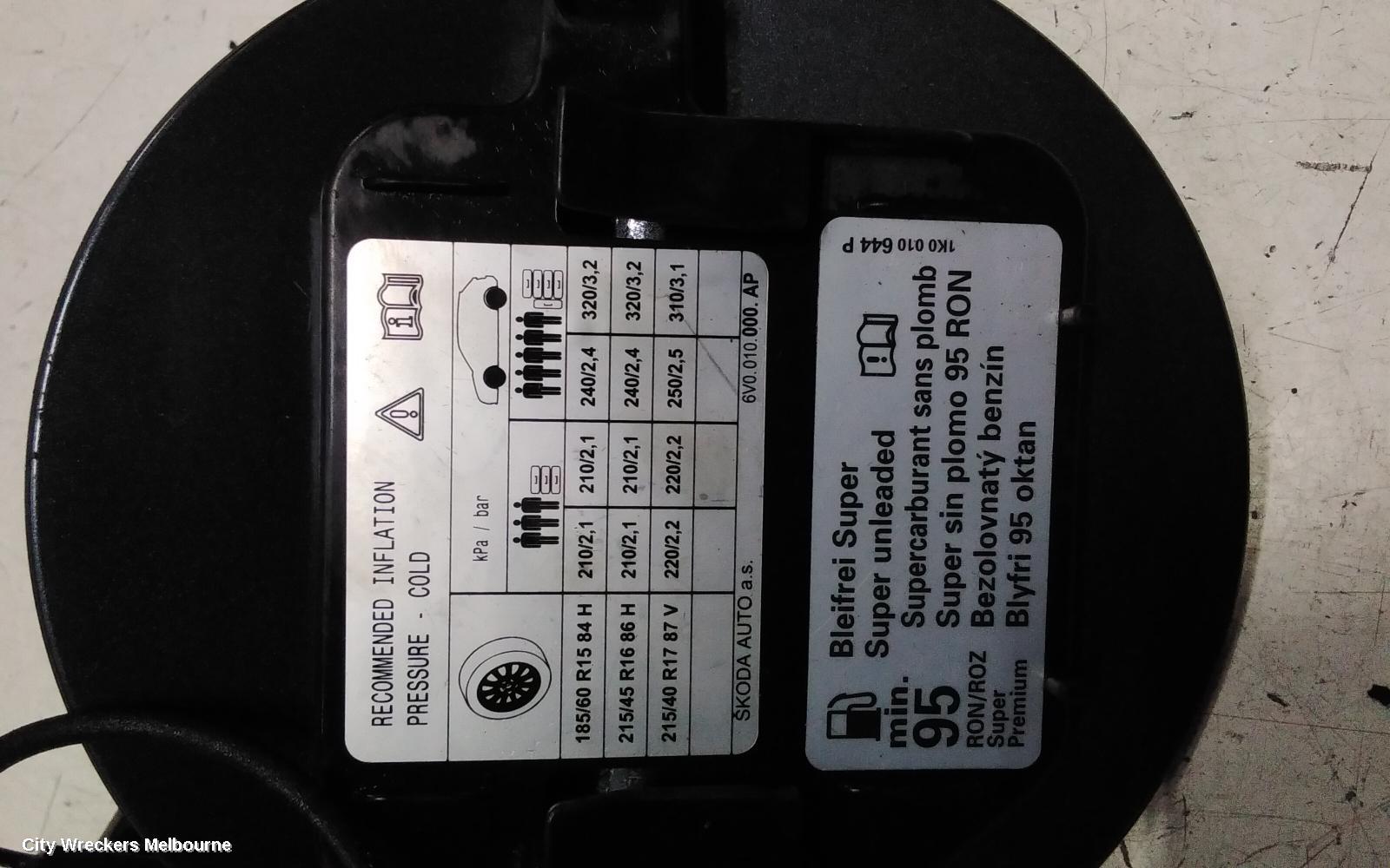 SKODA FABIA FUEL DOOR / FILLER, NJ, 01/2015 - 08/2021