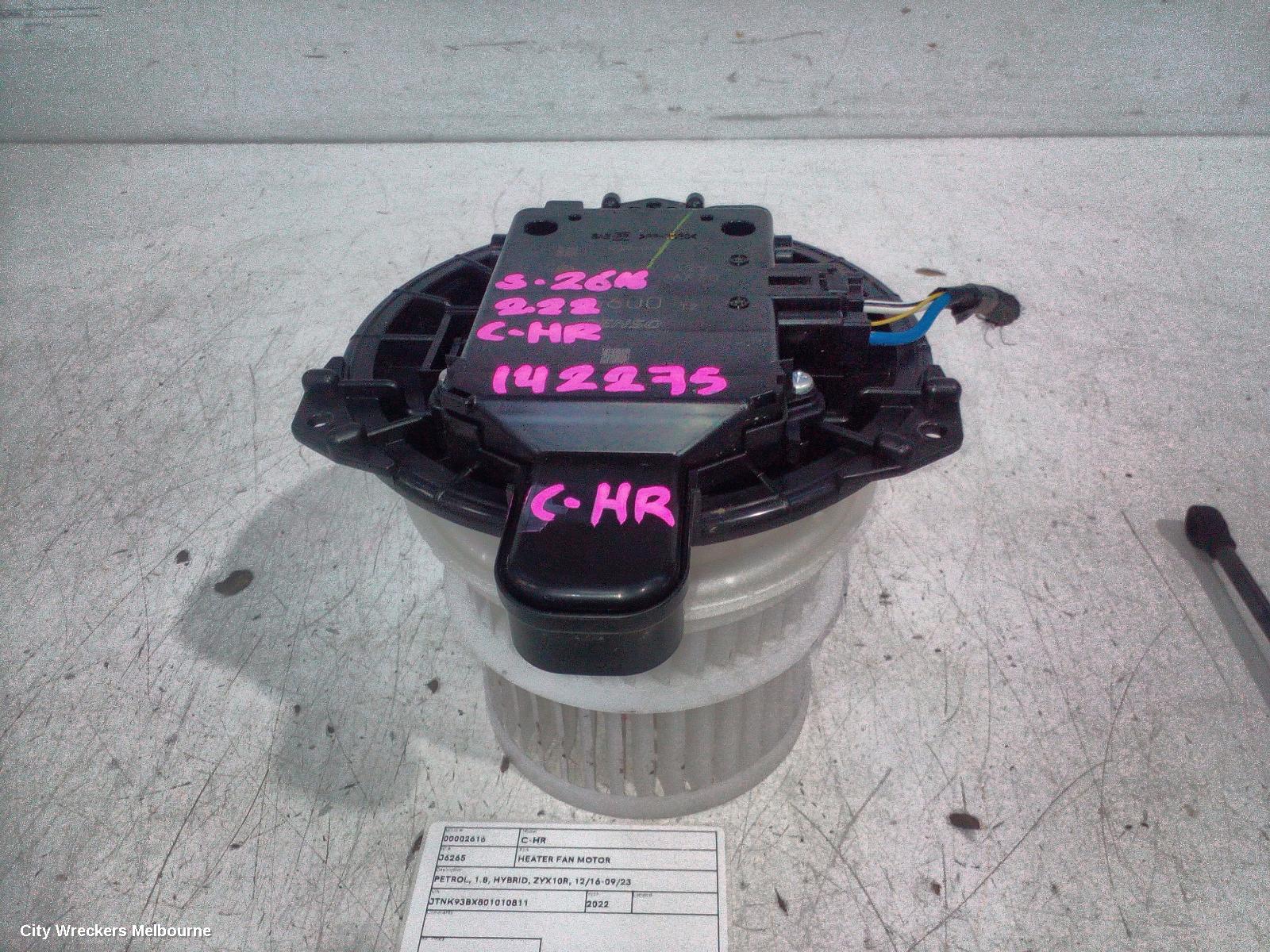 TOYOTA C-HR HEATER FAN MOTOR, PETROL, 1.8, HYBRID, ZYX10R, 12/2016 - 09/2023