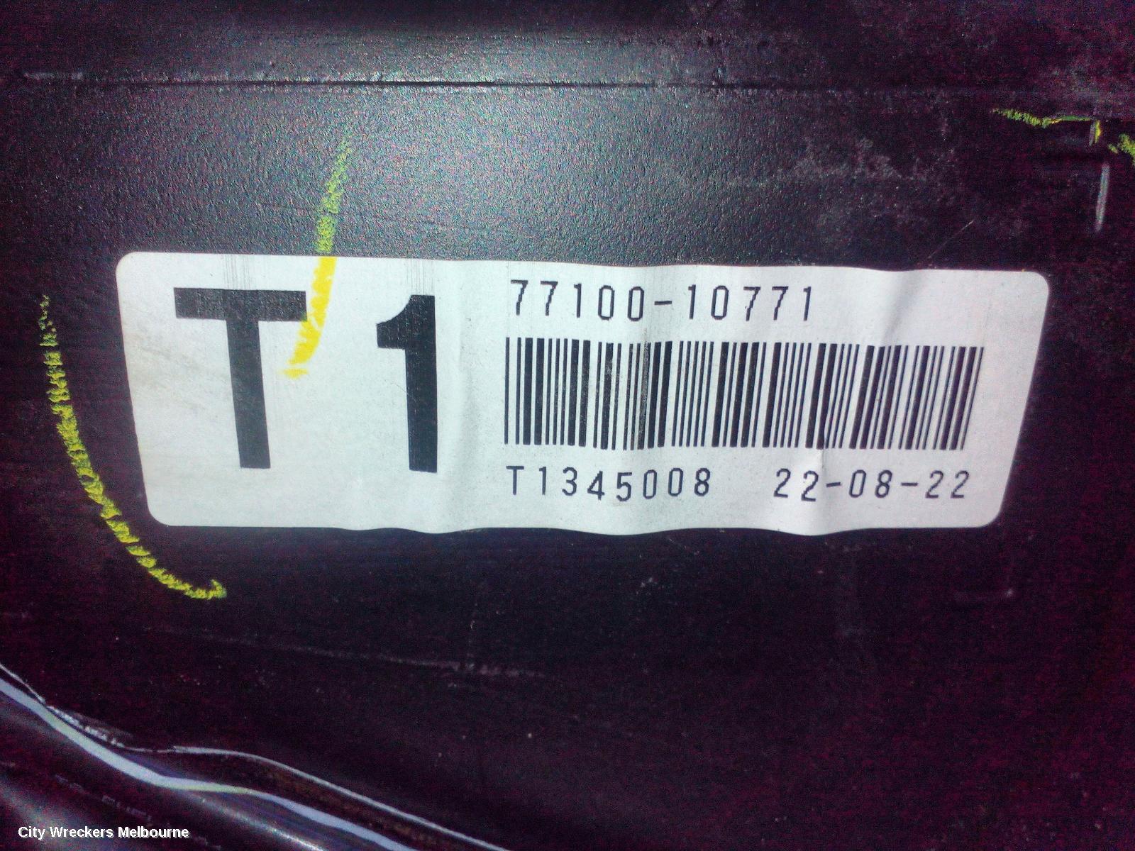 TOYOTA C-HR FUEL TANK, ZYX10R, PETROL, 1.8, 2ZR-FXE, 12/2016 - 09/2023