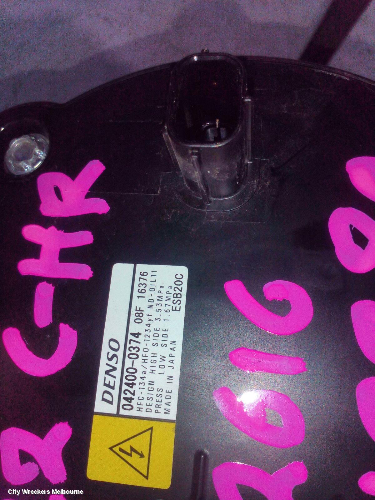 TOYOTA C-HR A/C COMPRESSOR, ZYX10R, PETROL, 1.8, 2ZR-FXE, HEV, 12/2016 - 09/2023