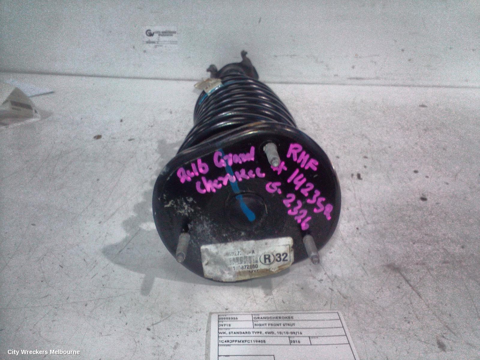 JEEP GRANDCHEROKEE RIGHT FRONT STRUT, WK, STANDARD TYPE, 4WD, 10/2010 - 09/2016