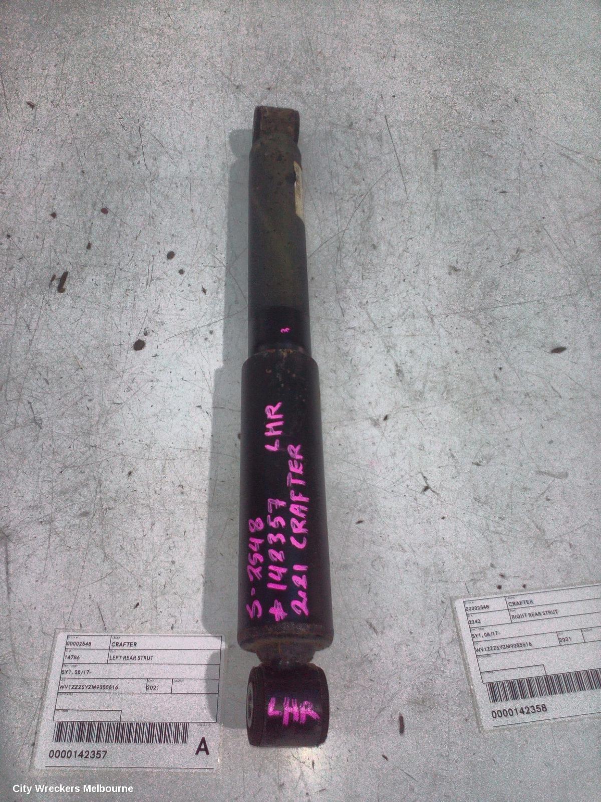 VOLKSWAGEN CRAFTER LEFT REAR STRUT, SY1, 08/2017 ONWARDS