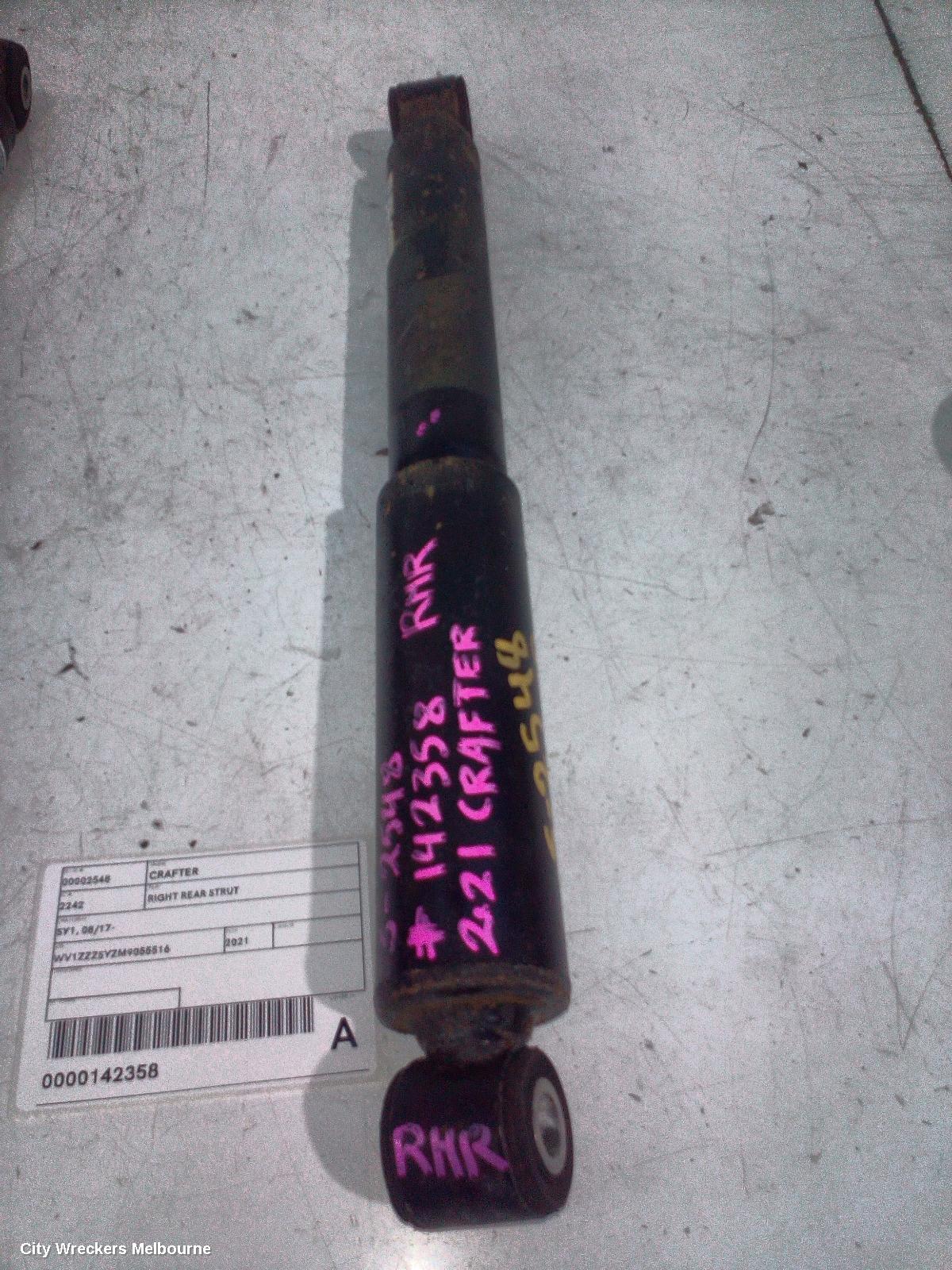 VOLKSWAGEN CRAFTER RIGHT REAR STRUT, SY1, 08/2017 ONWARDS