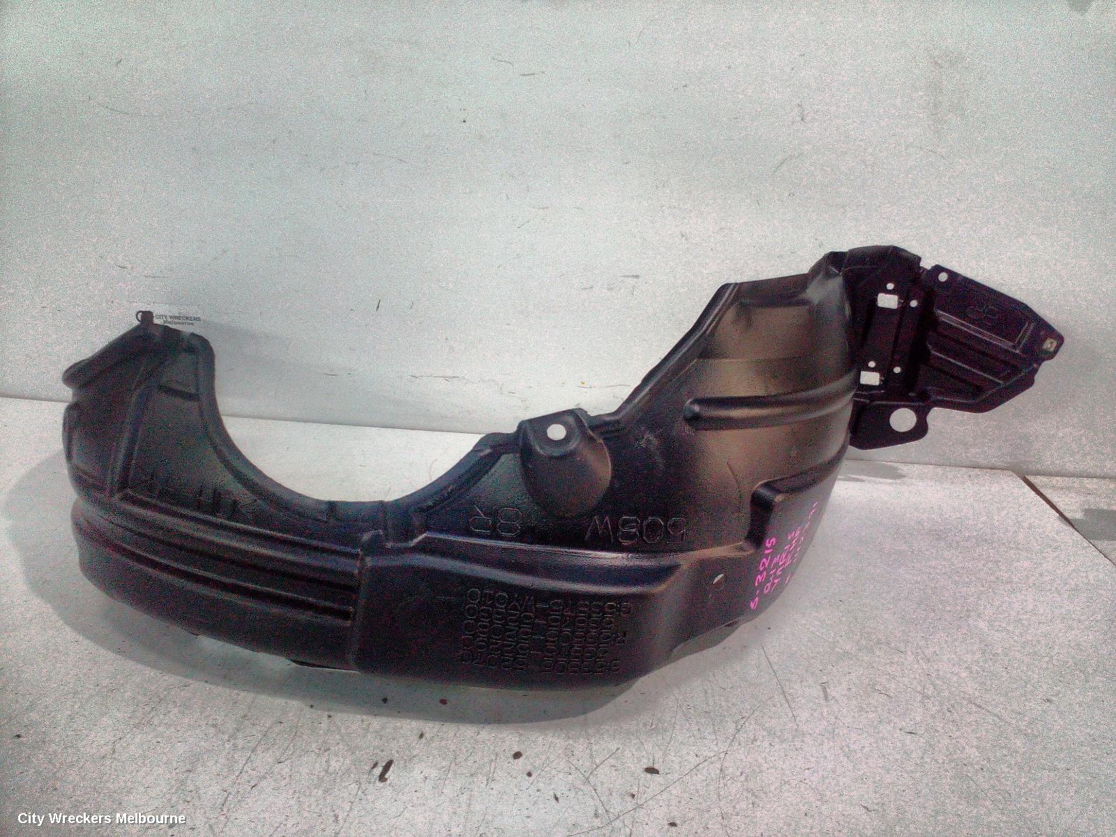 TOYOTA YARIS RIGHT GUARD LINER, NCP13#, HATCH, ASCENT/SX/YRX, 08/2011 - 12/2016