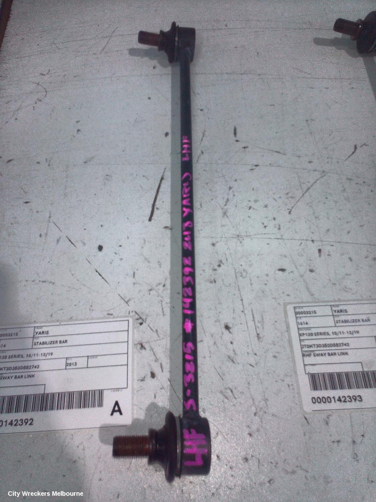 TOYOTA YARIS STABILISER BAR, XP130 SERIES, 10/2011 - 12/2019