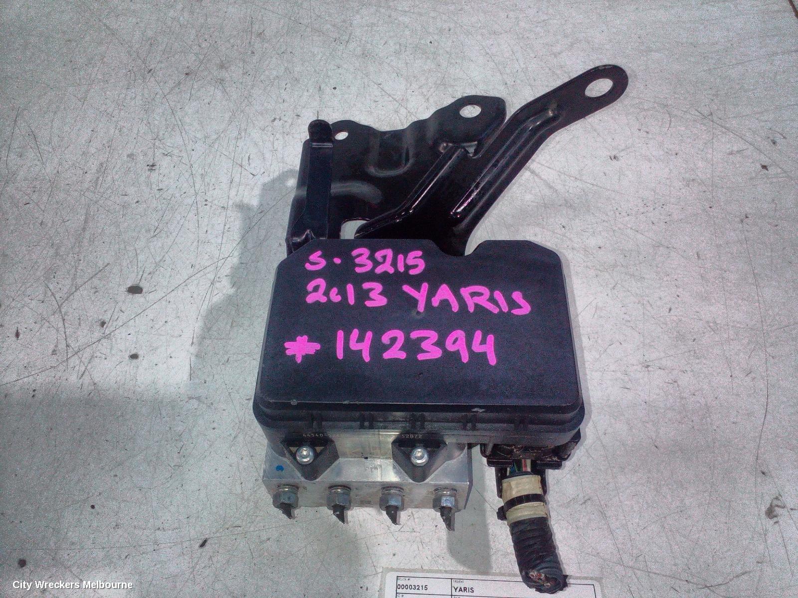 TOYOTA YARIS ABS PUMP/MODULATOR, 3DR/5DR HATCH, NCP13#, 08/2011 - 01/2020