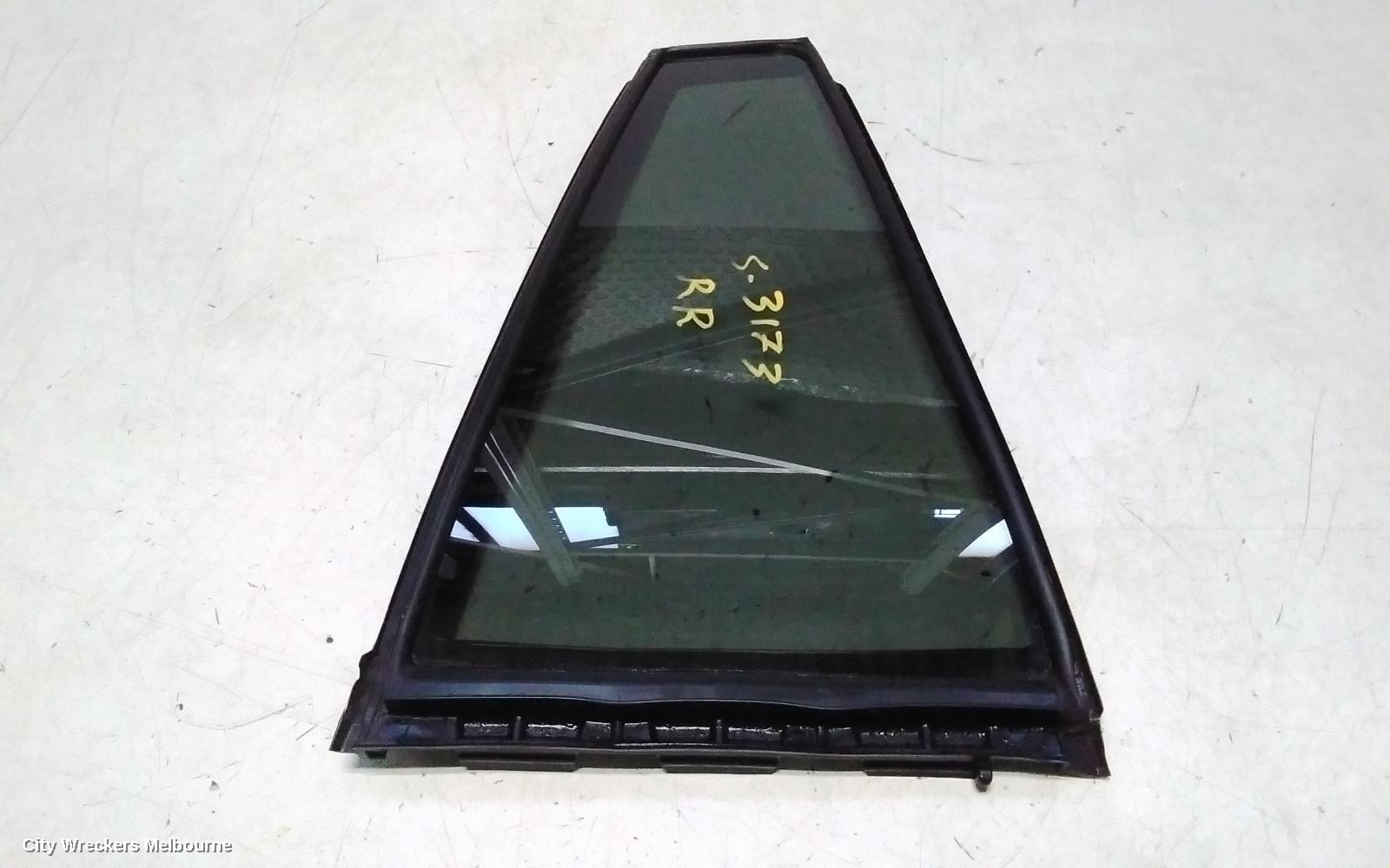 TOYOTA AURION RIGHT REAR 1/4 DOOR GLASS, GSV40R, 10/2006 - 03/2012