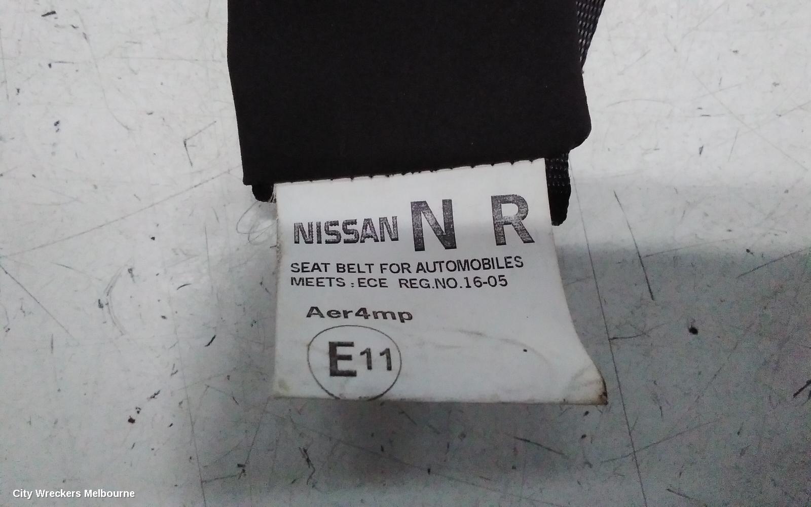 NISSAN JUKE SEATBELT/STALK, RH FRONT, SEAT BELT ONLY, F15, 06/2010 - 12/2019