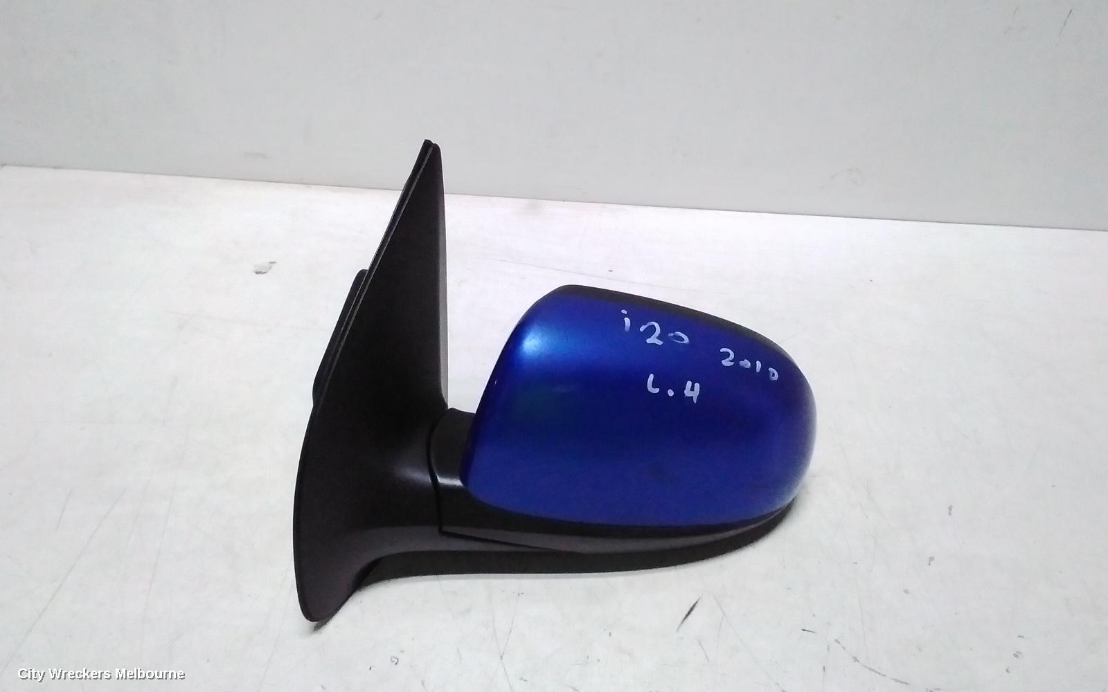 HYUNDAI I20 LEFT DOOR MIRROR, PB, MANUAL FOLDING, NON FLASHER TYPE, 04/2010 - 12/2015