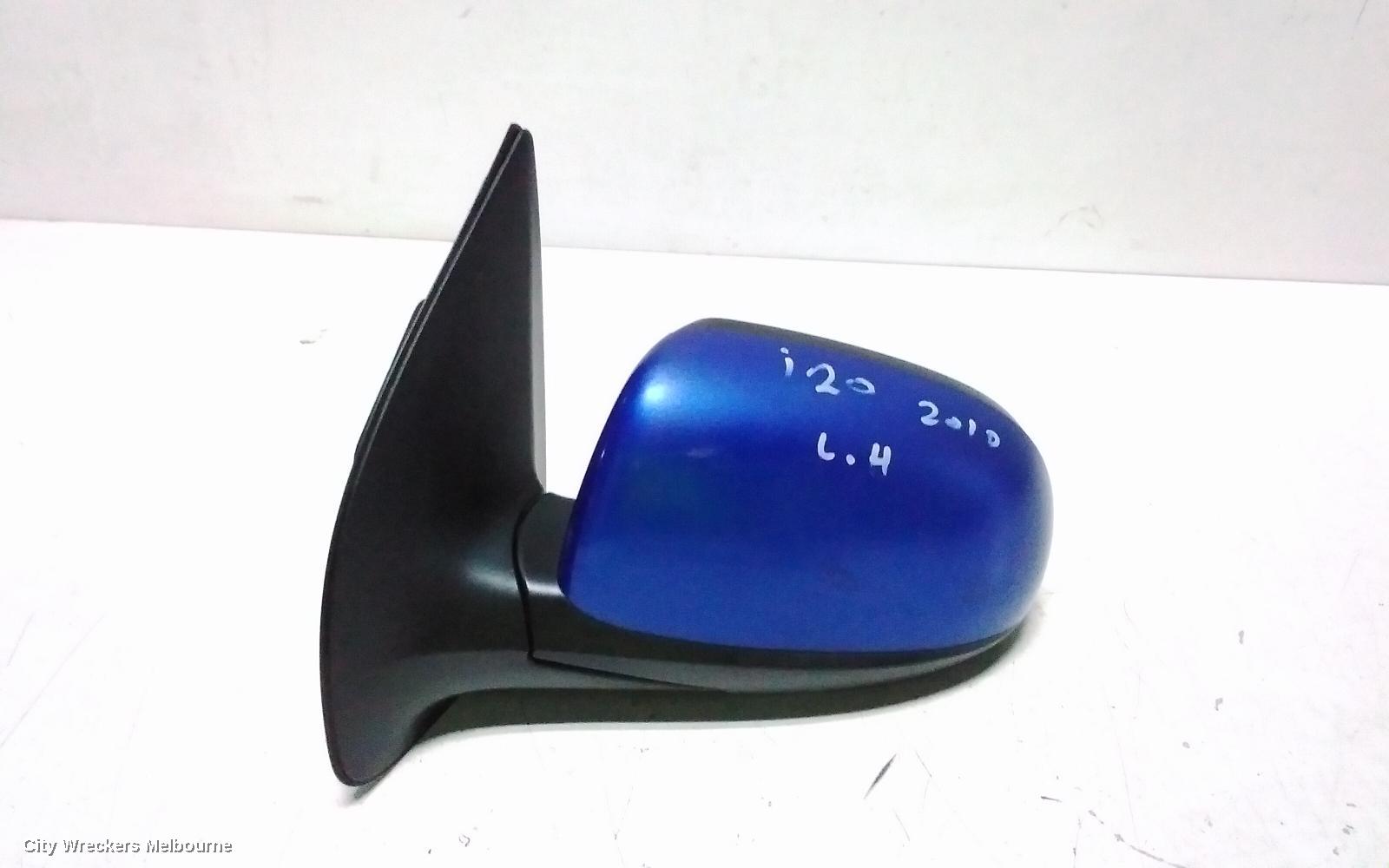 HYUNDAI I20 LEFT DOOR MIRROR, PB, MANUAL FOLDING, NON FLASHER TYPE, 04/2010 - 12/2015