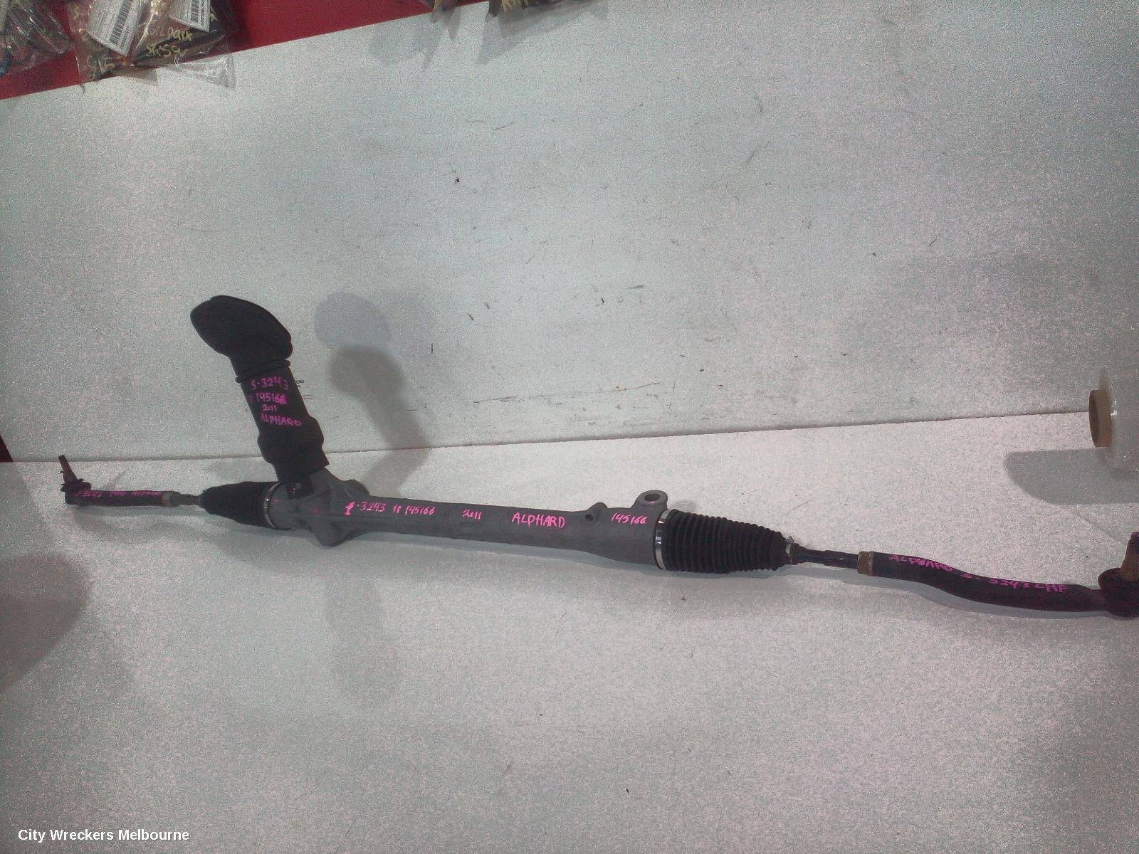 TOYOTA ALPHARD STEERING BOX/RACK, 20 SERIES, 08-15 (IMPORT)