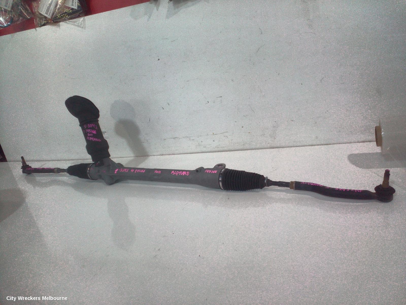 TOYOTA ALPHARD STEERING BOX/RACK, 20 SERIES, 08-15 (IMPORT)
