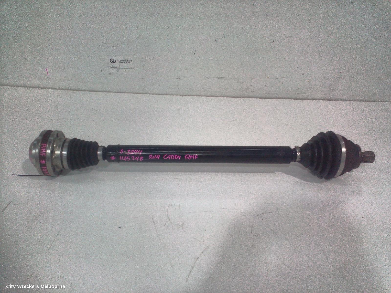VOLKSWAGEN CADDY RIGHT DRIVESHAFT, DIESEL, 1.6, AUTO T/M, 2K, 08/2010 - 06/2015
