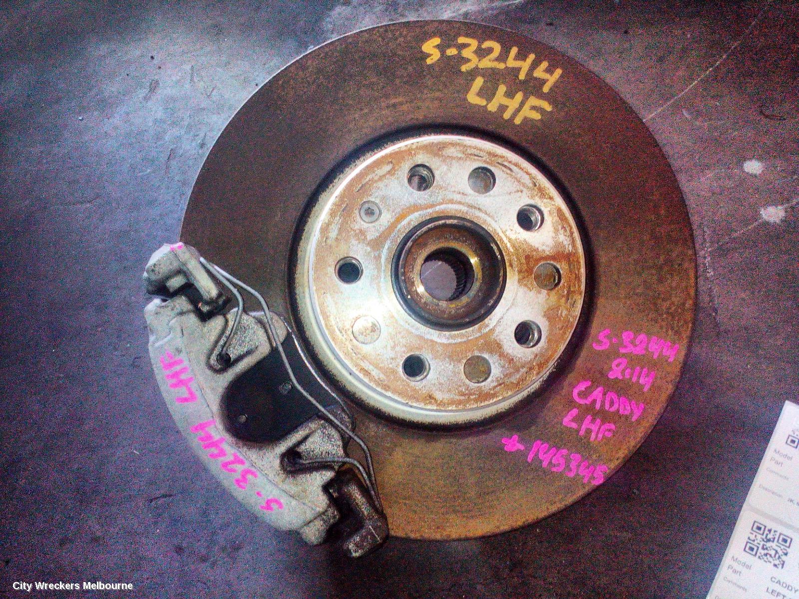 VOLKSWAGEN CADDY LEFT FRONT HUB ASSEMBLY, 2K, MAXI, ABS TYPE, 04/2008 - 06/2015