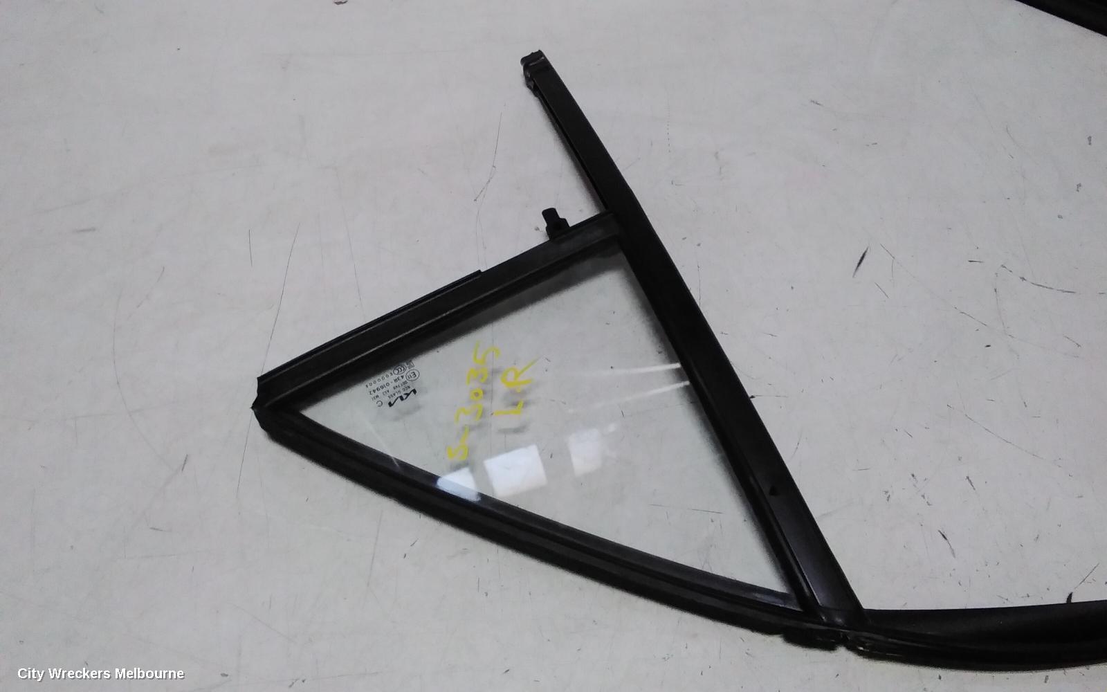 KIA RIO LEFT REAR 1/4 DOOR GLASS, YB, 12/2016 - 06/2023