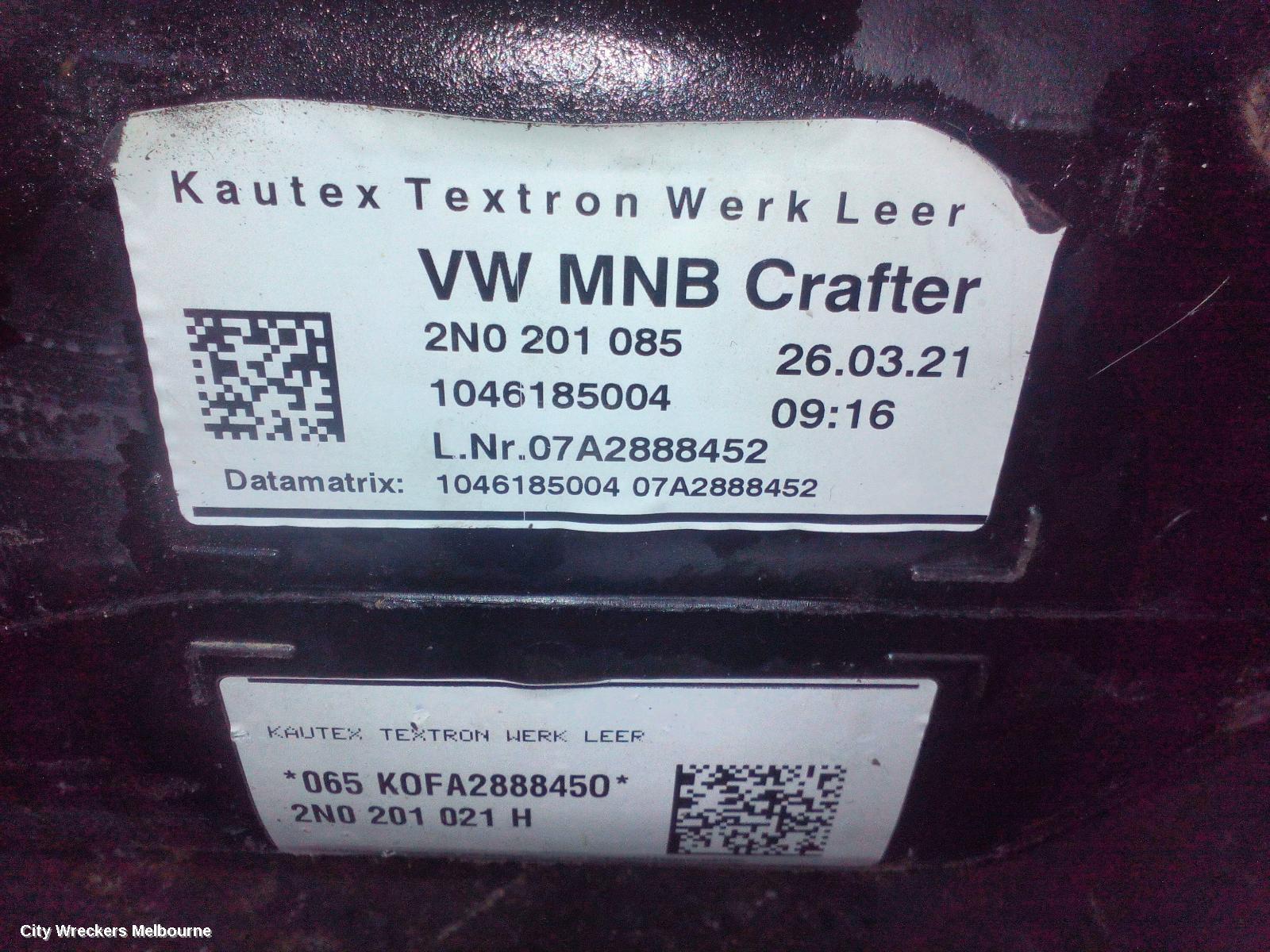 VOLKSWAGEN CRAFTER FUEL TANK, SY1, DIESEL, 08/2017 ONWARDS