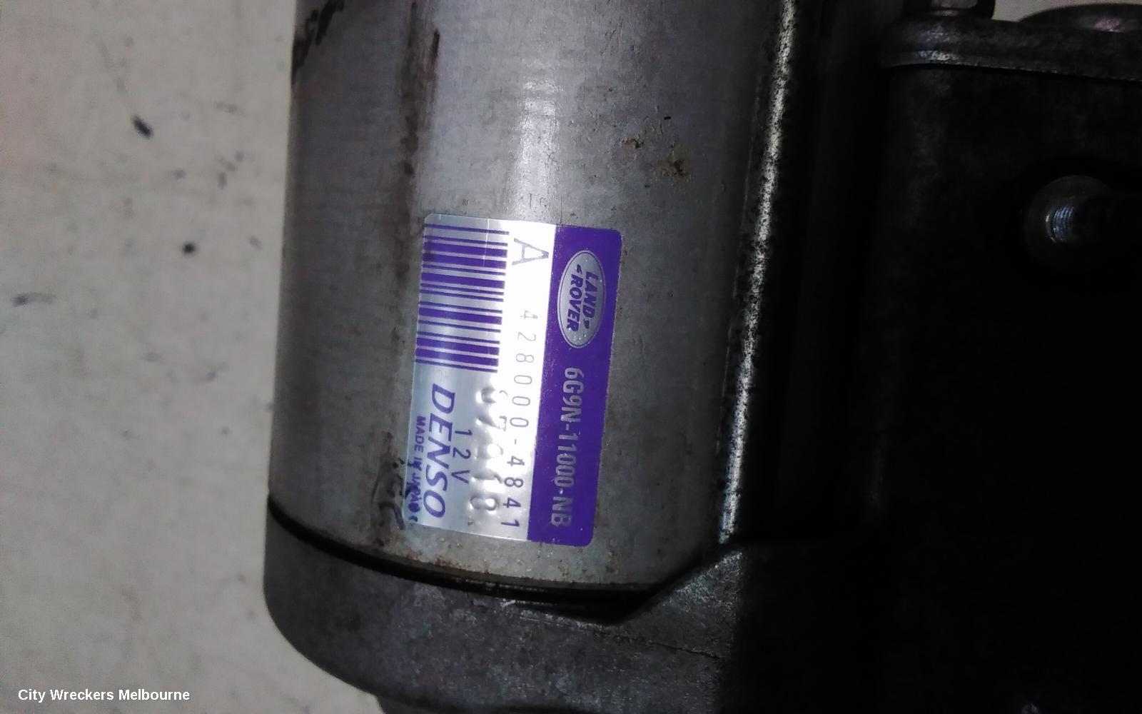 LAND ROVER RANGEROVER EVOQUE STARTER, DIESEL, 2.2, TURBO, AUTO T/M, 6 SPEED, L538, 11/2011 - 02/2014