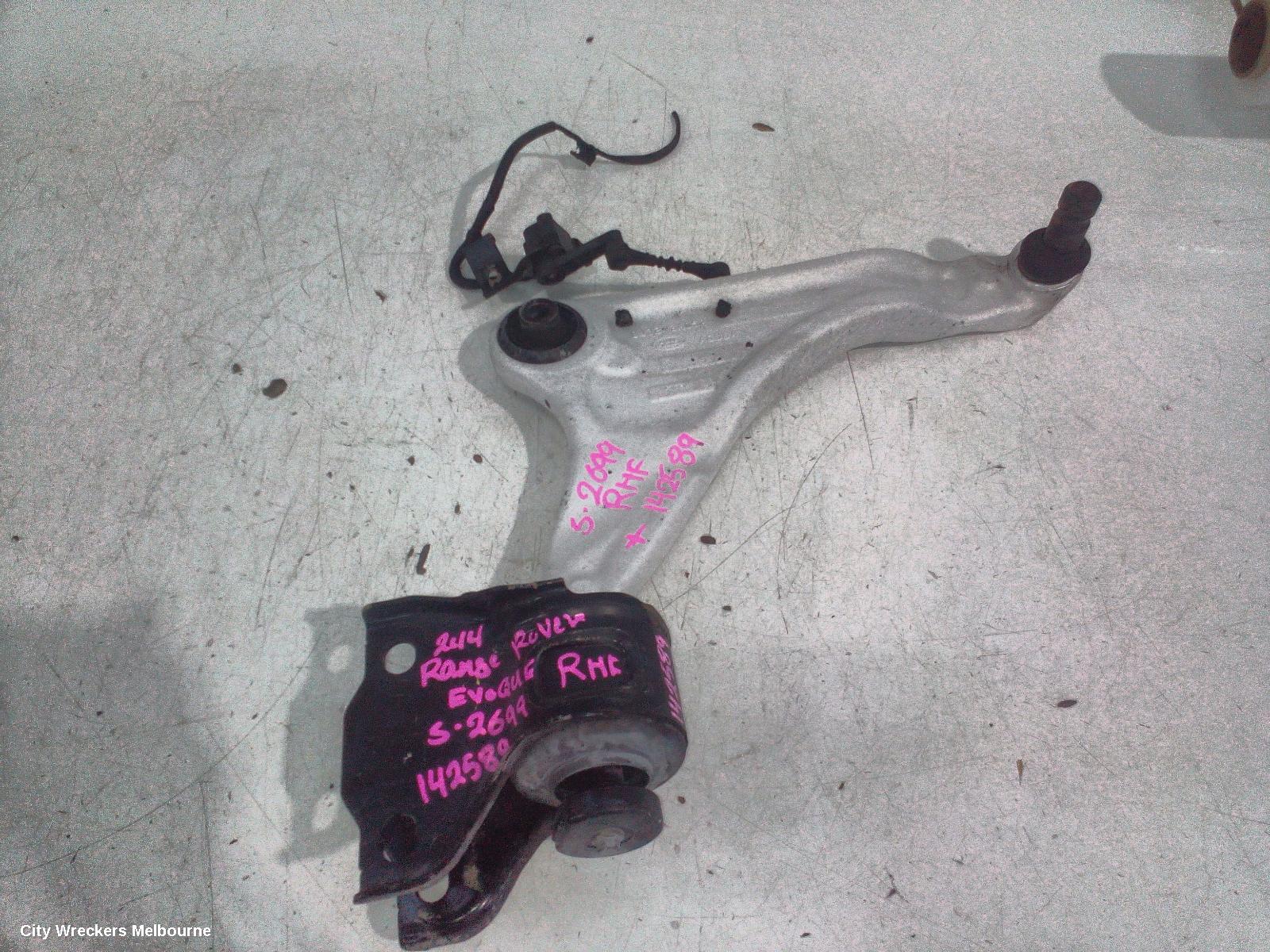 LAND ROVER RANGEROVER EVOQUE RIGHT FRONT LOWER CONTROL ARM, L538, 11/2011 - 01/2019