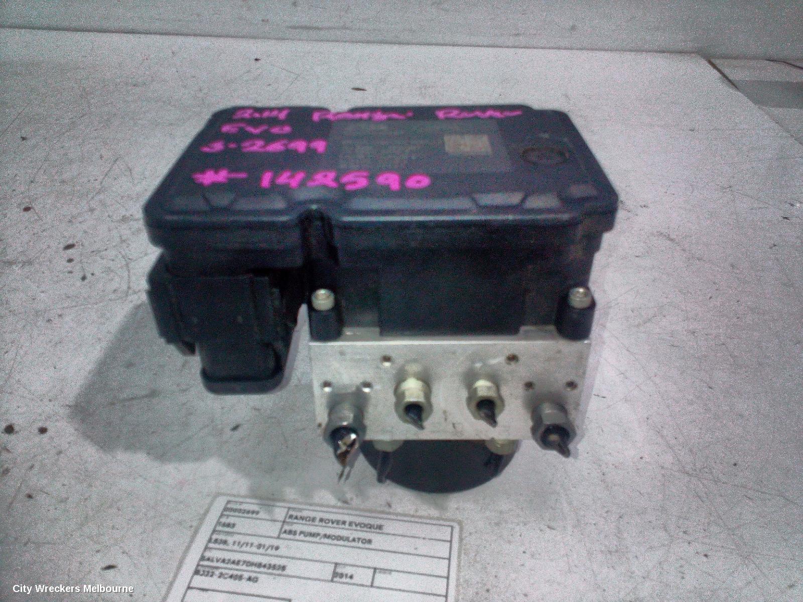 LAND ROVER RANGEROVER EVOQUE ABS PUMP/MODULATOR, L538, 11/2011 - 01/2019
